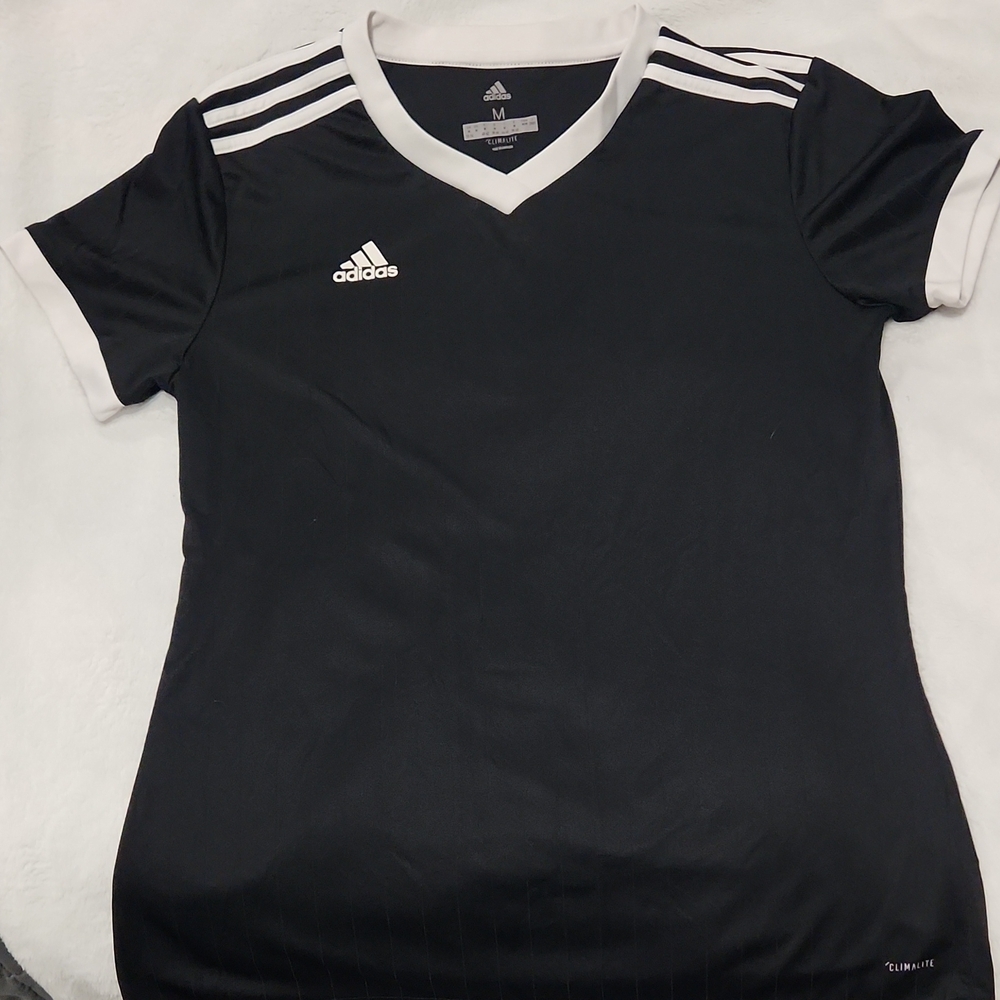 Adidas Black and White Sports Jersey